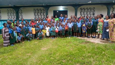 Students of Dougbe River School 