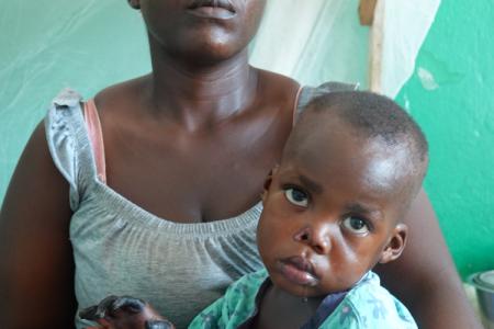 Lue Harris Mother caring for her son