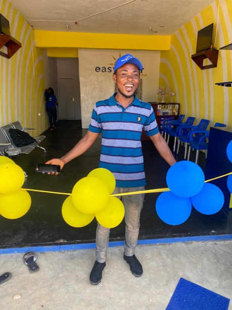 James Dweh at his old working area (International Solar Energy Company)