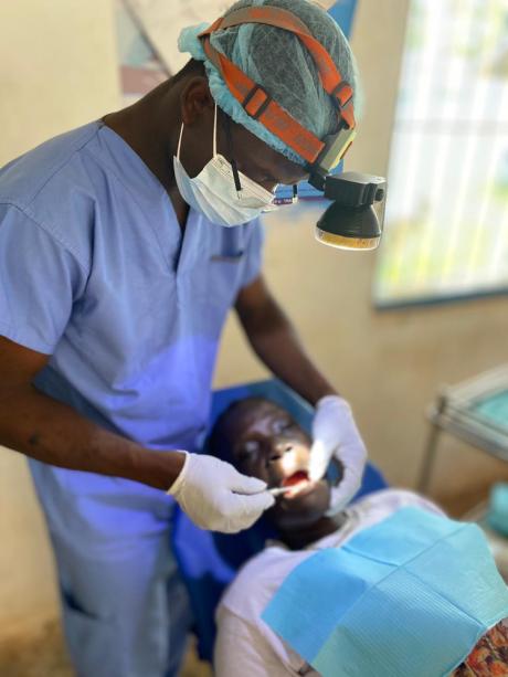 Dalmoe Tulipue with the Trinity Dental Clinic