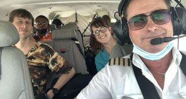 Pilot and passengers